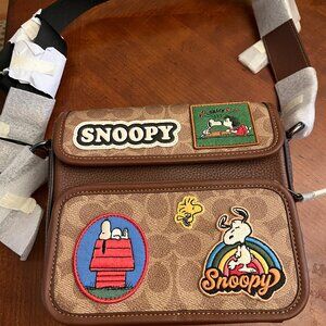 Coach x Peanuts 2025 Sullivan Flap Crossbody in Signature - NWT!!